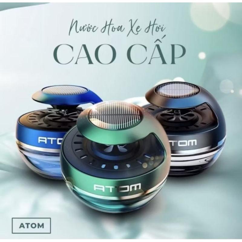 Nước Hoa Để Xe Ô Tô Thơm Lâu, Khử Mùi Hôi - Atom Cao Cấp, Dùng Năng Lượng Mặt Trời