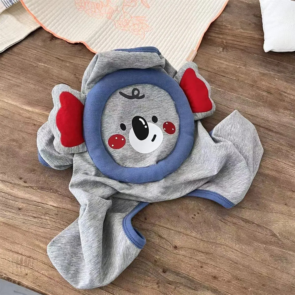 Quần áo bốn chân Koala dễ thương Chó nhỏ cỡ vừa cắt đỏ ba chiều Bichon Pomeran