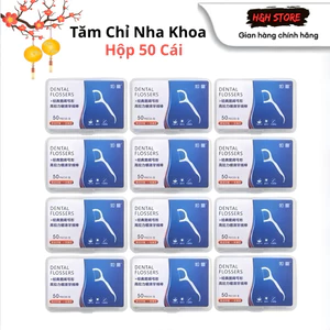 Combo 12 Hộp 600 Chiếc TĂM CHỈ NHA KHOA - Sợi Chỉ BTH An Toàn Khi Sử Dụng