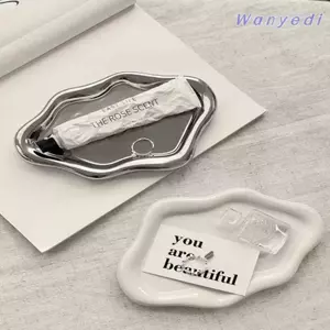 Khay đựng đồ trang sức WANYEDI, Tấm lưu trữ Mini bằng nhựa, Tấm trưng bày trang sức hình đám mây sáng tạo Đồng hồ / Lưu trữ chìa khóa