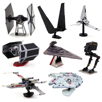 [Mua 2 tặng dụng cụ] Mô hình lắp ráp kim loại xếp hình mô hình màu sắc Star Wars X-Wing R2D2 Millennium Falcon ATAT Đồ trang trí đồ chơi xếp hình mô hình