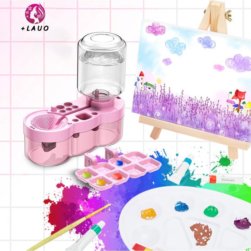 Springevenstar Nail Art Brush Máy giặt có nút thoát nước Bàn chải sơn Thiết bị sạch Lưu thông nước tự động cho bàn chải nghệ thuật làm móng Springevenstar