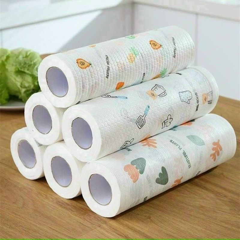 [COMBO] 5 CUỘN Khăn lau bếp đa năng Họa tiết 20CM siêu dai, thẩm hút tốt, có thể tái sử dụng - Gia Dụng Anh Dương 68