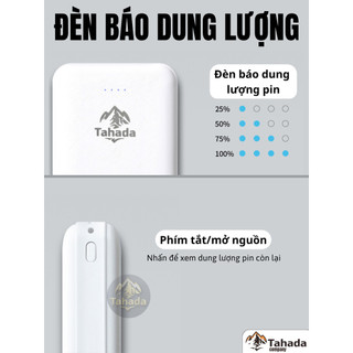 Pin sạc dự phòng chính hãng TAHADA T-102 10000mah Li-polymer 10w Sạc 2 thiết bị cùng lúc tiện lợi