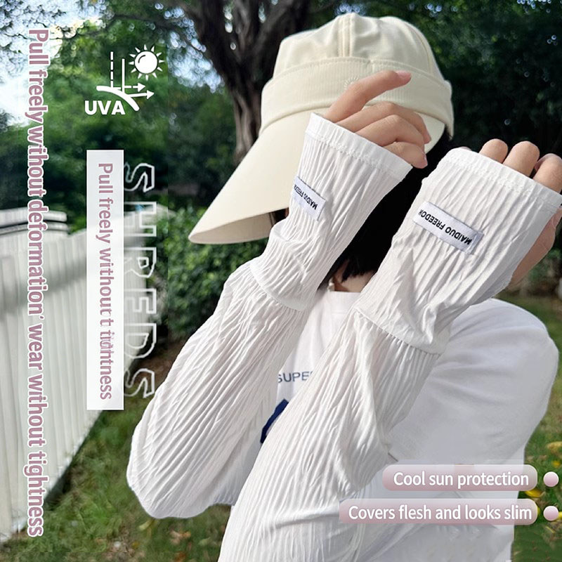 Tay áo chống nắng bằng lụa, thoáng khí, bảo vệ khỏi tia UV khi lái xe và đi xe đạp
