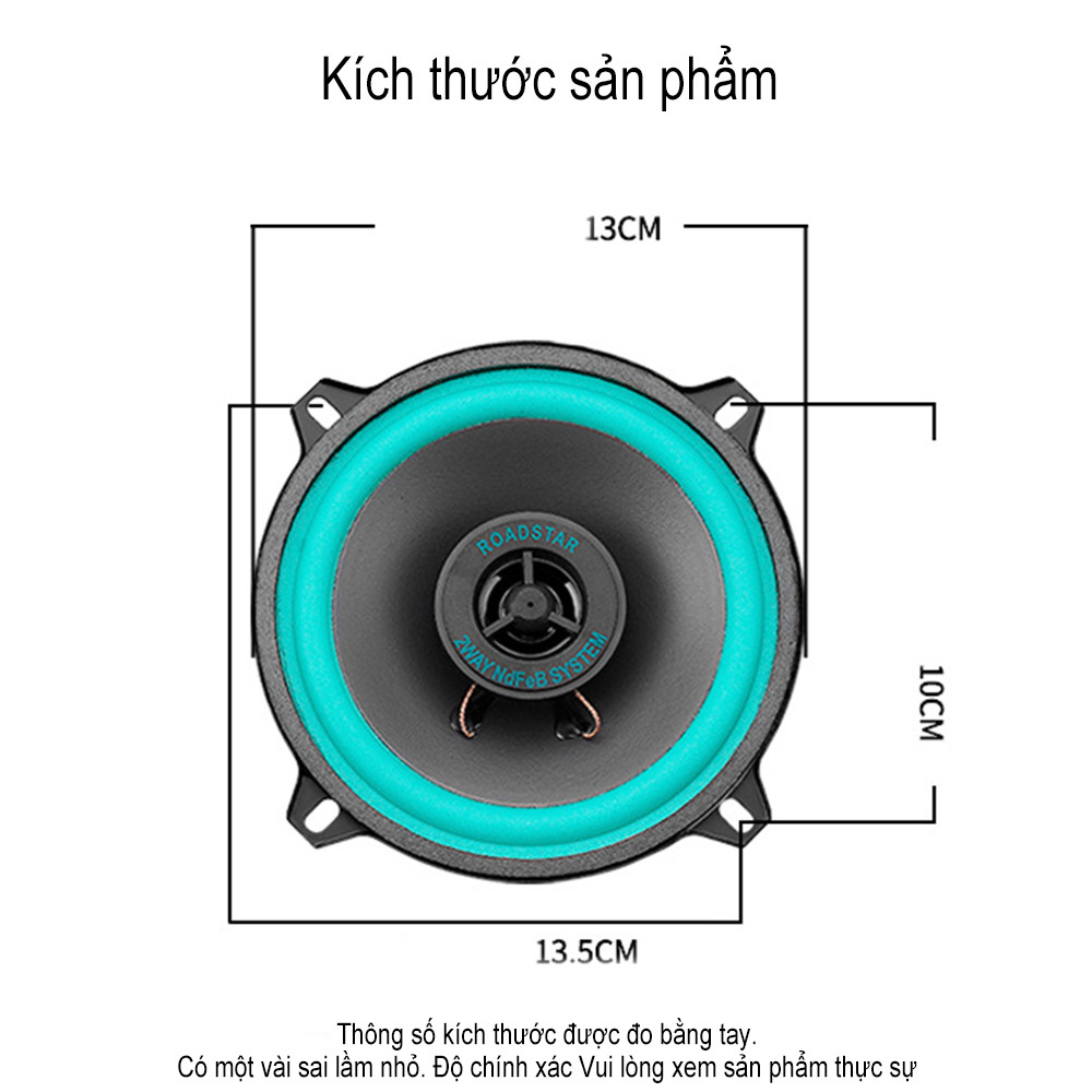 Loa ô tô 5 inch sửa đổi âm trầm treble toàn dải dàn âm thanh xe hơi âm thanh xe hơi 4 ohm