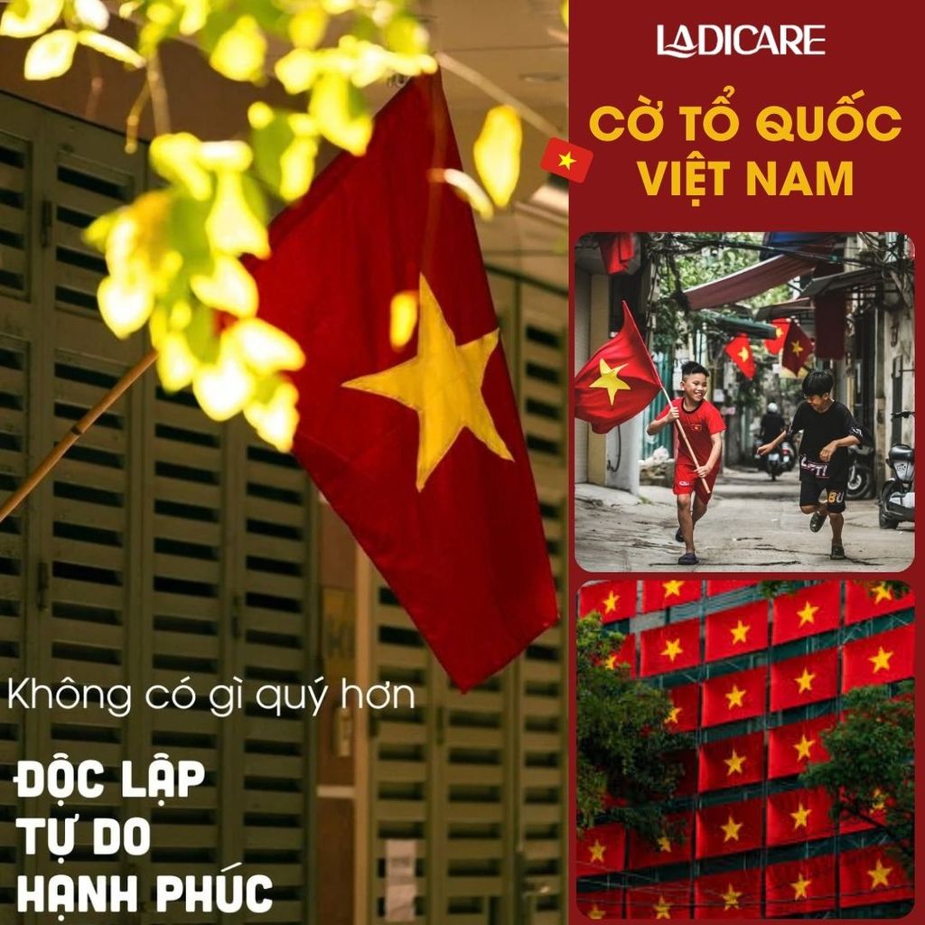 Cờ Tổ Quốc Việt Nam 70x105cm Lụa Satin Dày Đẹp Cao Cấp – In 2 Mặt Sắc Nét, Treo Nhà, Treo Ban Công, Lễ 30/4 – 2/9