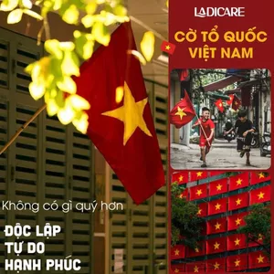 Cờ Tổ Quốc Việt Nam 70x105cm Lụa Satin Dày Đẹp Cao Cấp – In 2 Mặt Sắc Nét, Treo Nhà, Treo Ban Công, Lễ 30/4 – 2/9