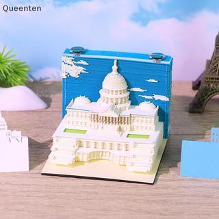 Queenten 3D Giấy Khắc Nghệ Thuật Thủ Công Memo Pad Notepad Note Pad Trang Trí Bàn Làm Việc Sáng Tạo DIY Trang Trí Quà Tặng Cho Giáng Sinh Tân Gia Trang Trí Máy Tính Để Bàn QT