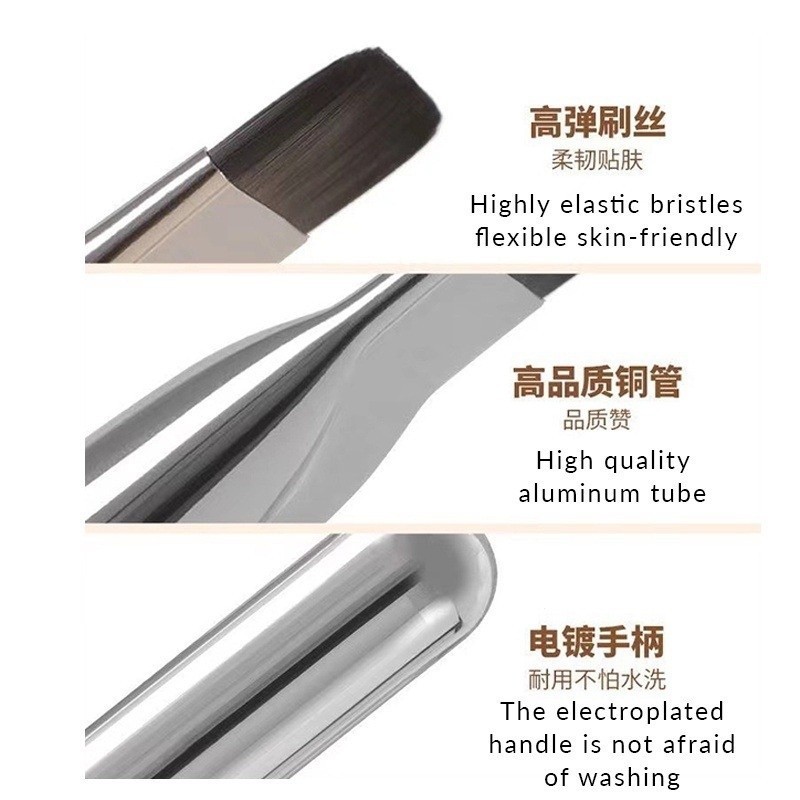 Bán Chạy Mới Siêu Mỏng Thẳng Thẳng Dạng Lỏng Nền Bàn Chải Đầu Phẳng Traceless Che Khuyết Điểm Chuyên Nghiệp Nền Tảng mini Trang Điểm Bàn Chải