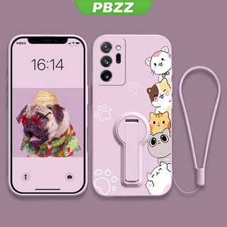 Ốp lưng cho samsung note 20 ultra, ốp điện thoại samsung note 20, ốp mềm silicone lỏng chống sốc, thiết kế mới thẩm mỹ, hình mèo hoạt hình với giá đỡ YTXZDZMM01