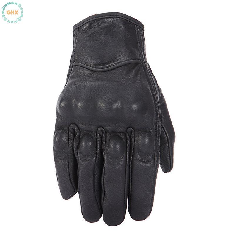 Mới Retro Da Thật Găng Tay Xe Máy Moto Găng Tay Chống Thấm Nước Motocross Găng Tay Tốt