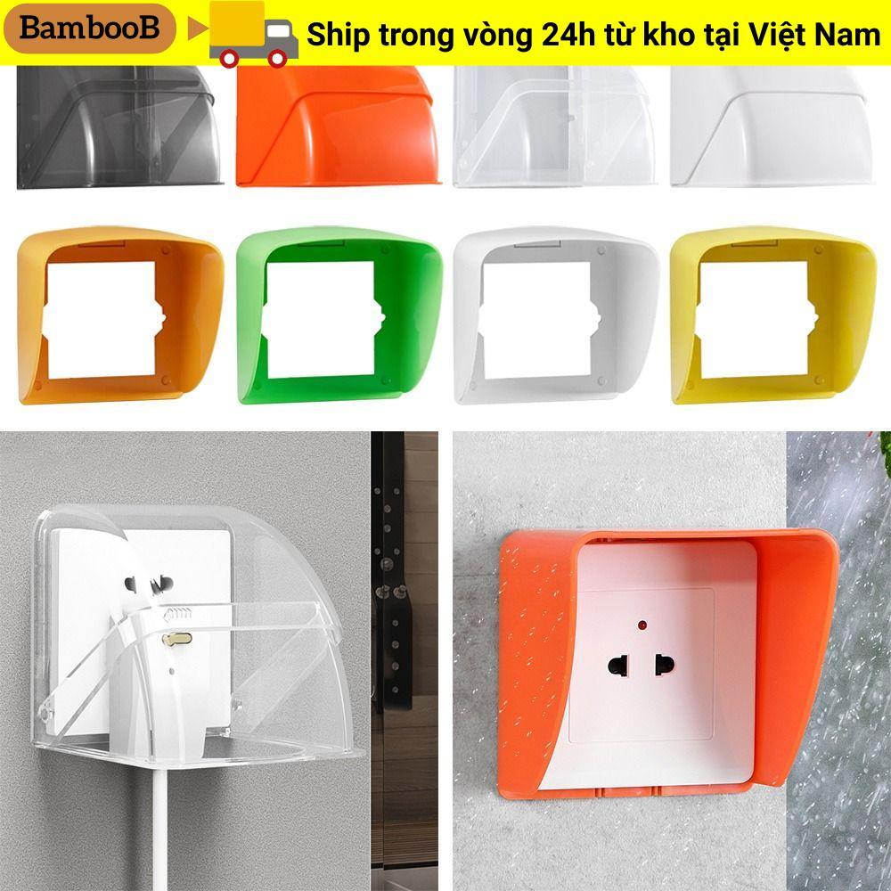 Vỏ bảo vệ công tắc BAMBOOB, Hộp chống nước ổ cắm treo tường 86 loại, Nguồn cung cấp ổ cắm điện bằng nhựa tự dính Ổ cắm điện chống mưa