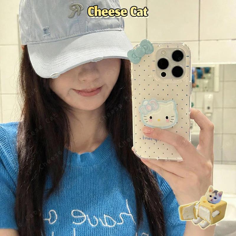 Ốp lưng điện thoại Kitty Case hình cá 3D lấp lánh tự làm cho iPhone 13 14 11 12 15 16 17 Pro Max XR Xs Max 7Plus