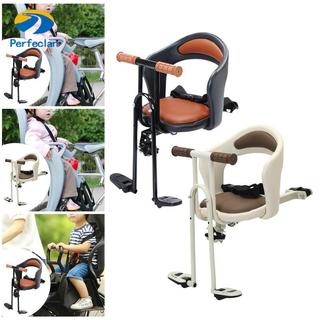 Ghế trước xe đạp trẻ em Perfeclan điều chỉnh dễ dàng, tựa lưng thoải mái làm từ thép carbon, phù hợp cho mua sắm và sử dụng ngoài trời.
