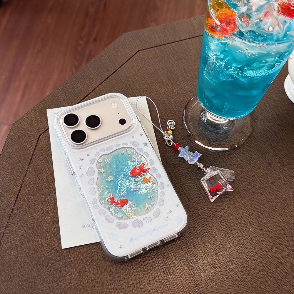 Ốp Lưng Cứng Tương Thích Với iPhone 13 14 14Pro 14ProMax 15 15Pro 15ProMax 16 16Pro 16ProMax 17 17Pro 17ProMax Ốp Họa Tiết Cá Vàng