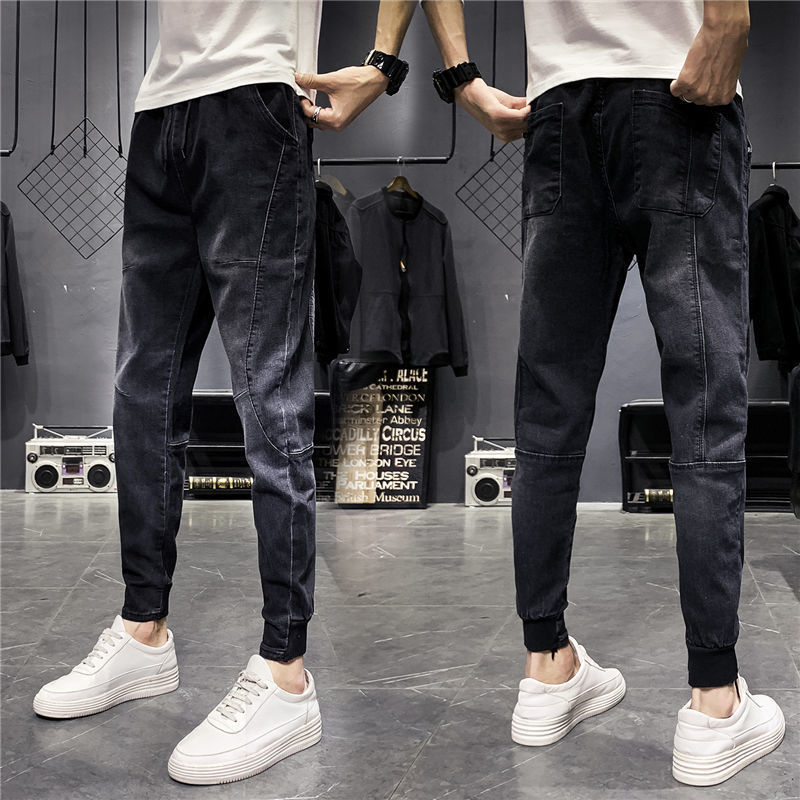 Nam Plus Size Lông Cừu Lót Hàng Hóa Quần Jean Rời Côn Crop Quần