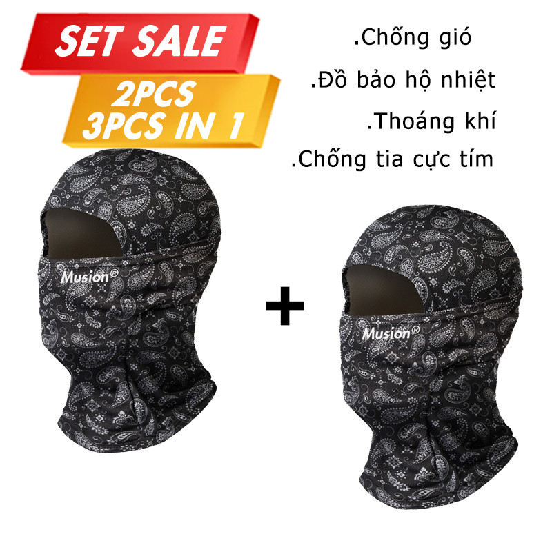 Mũ Trùm Đầu Balaclava Cho Nam, Tích Hợp Bandana Và Kính Bảo Vệ, Thông Hơi, Phù Hợp Đi Xe Đạp Ngoài Trời