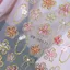 FAVORITEGOODS Đề can nghệ thuật làm móng, Cánh hoa hồng trắng Nhãn dán móng tay dập nổi kiểu Pháp, Đường vàng Thiết kế cánh hoa Lily kiểu Pháp Chống thấm nước Đề can tự dính Trang trí móng tay