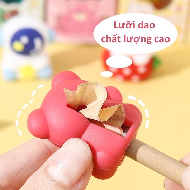 Đồ gọt bút chì hình thú dễ thương - Chuốt bút chì sáng tạo, tạo hứng thú cho việc học tập và vẽ tranh