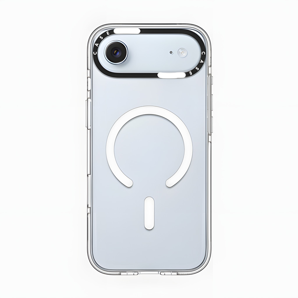 CASECASE X Clear HỒNG CAMERA PHIÊN BẢN RING Tác động Vỏ hút từ tính cho IPhone 17 / 16 / 15 / 14 / 13 Pro Max Air với bao bì cao cấp