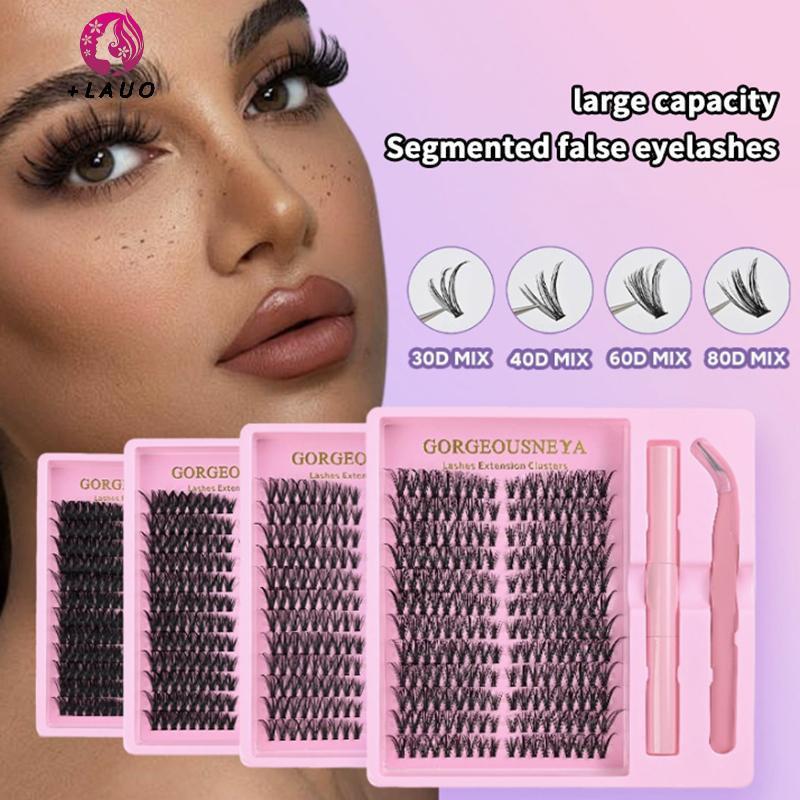 Springevenstar Cụm Lash Tự Nhiên Bộ Nối Mi Cá Nhân 30D 40D 50D 60D Mềm Nhẹ Mi Cho Salon DIY Sử Dụng Tại Nhà Springevenstar