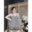 Bộ đồ ngủ nữ pijama đồ bộ mặc nhà lụa Latin cộc đùi thiết kế dễ thương - cn128