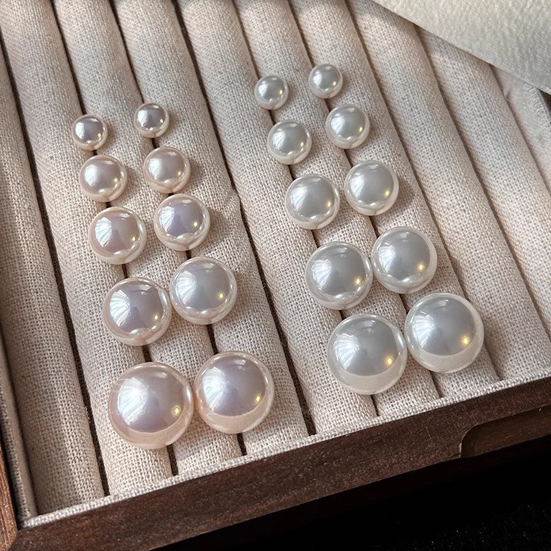 Bánh Hấp Ngọc Trai Trắng Hồng, Bạc Sterling S925, Phụ Kiện Thời Trang Cao Cấp