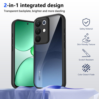 Dành Cho Realme Narzo 90X 5G Ốp điện thoại Cứng Aryclic Trong Suốt Khung Silicon Mềm Chống Rơi Mỏng Bao