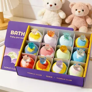 Bom tắm kèm đồ chơi 12 quả bóng muối làm sạch nước hoa cho trẻ em bất ngờ bên trong tạo bọt bong bóng cửa hàng tắmidaevn