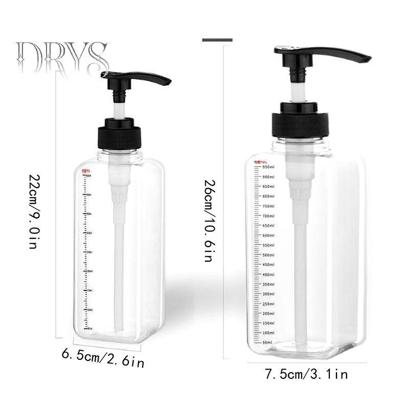 (TFT) 500ML / 1000ML Hộp Đựng Chất Lỏng Có Cân Cà Phê Xi-rô Nhỏ Giọt Chai Có Bơm Thủy Lực Đầu Vòi Bếp Lọ Mật Ong Hộp Đựng MỚI