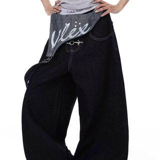 CGF Quần yếm denim nam phong cách cao cấp và trung tính High Street