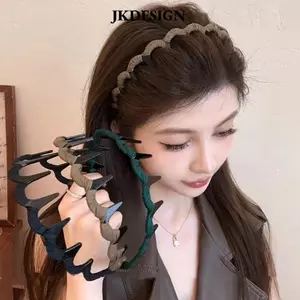 Băng đô thể thao JKDESIGN họa tiết da báo hình chữ U, thiết kế chống trượt dành cho nữ