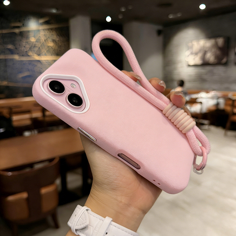 Ốp Lưng Silicone Cao Cấp Chống Rơi Vỡ Kèm Dây đeo, Phù Hợp IPhone 16 Plus 15 14 13 12 11 Pro Max Vỏ Bảo Vệ Chống Sốc