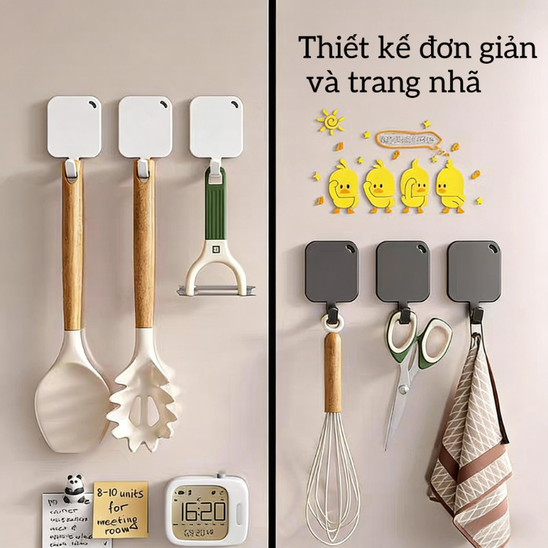 Móc Treo Từ Tính Lực Hút Cực Mạnh - Móc Dán Tường, Móc Treo Nhà Bếp, Gắn Tủ Lạnh, Chịu Lực Tốt