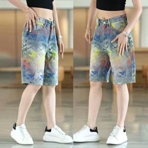 Quần Short Denim Jacquard Phong Cách Mỹ Cao Cấp, Thích Hợp Cho Nam Và Nữ