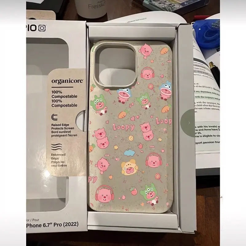 Ốp Loopy Hồng Xu Hướng Cho iPhone 11-17 Pro Max