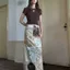 Váy dài tranh sơn dầu cổ điển in hình thiên thần - Dễ thương và vừa vặn