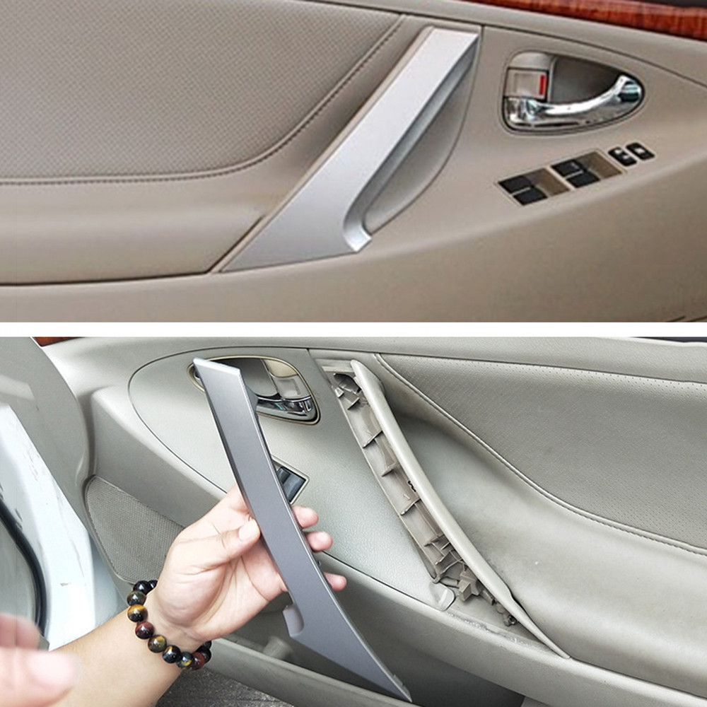 Vỏ bọc tay nắm cửa nội thất màu bạc tự động bền cho Toyota Camry 2006-2011