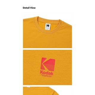 Áo thun ngắn tay cổ tròn 100% cotton của Kodak, hợp thời trang dành cho cả nam và nữ