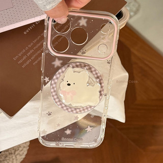 [Sheren] Ốp Điện Thoại Ngôi Sao Hồng Xám Thích Hợp Cho i17 16 15 14 13 12 11 pro max Vỏ Bảo Vệ Chống Sốc