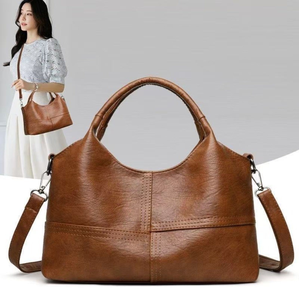 Túi đeo chéo HOBBYIN, Túi xách nhiều ngăn thanh lịch, Túi Tote công suất lớn bằng da mềm cổ điển Sử dụng hàng ngày