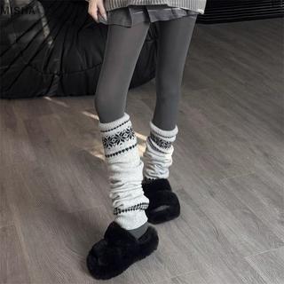 Misa Thời Trang Mùa Đông Chân Ấm Nữ Ấm Áp Dệt Kim Chân Vớ Đầu Gối JK Gothic Bé Gái Tất Dài Vớ Chân Ấm Áp Mùa Thu Tất