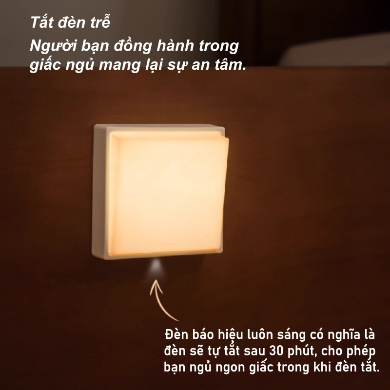 Đèn ngủ LED, Ánh Sáng Vàng Ấm Áp, Thiết Kế Từ Tính Tối Giản, Cổng Sạc USB C, Thiết Kế Gắn Tường Thông Minh