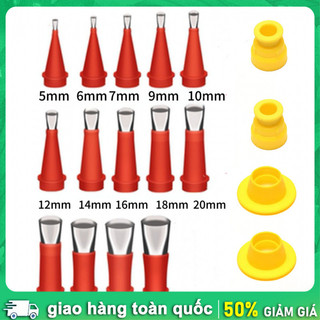 Đầu vòi đi keo inox 18/16 chi tiết chuyên dụng, Bộ Đầu/Vòi Đi Keo (Silicon), Đầu Bơm Keo, Dùng Cho Súng Bắn Keo