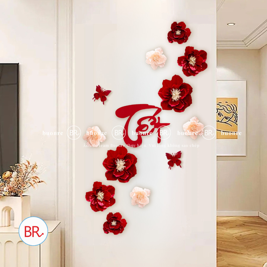 [HỎA TỐC HCM] [SIÊU RẺ] Set nguyên liệu trang trí tết Đón Xuân Vượng Phát - Phụ kiện trang trí tết nhà cửa,quán cà phê,.