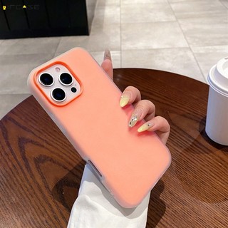 Dành Cho Redmi 15 15C 14C 14R 13 13C 13R 12 12C 11A 10 8 5G 4G Ốp Điện Thoại 2in1 2 Trong 1 Màu Kẹo Cam Hai Lớp Nhiều Màu Sắc Mờ Trắng Mờ Vỏ Trong Suốt