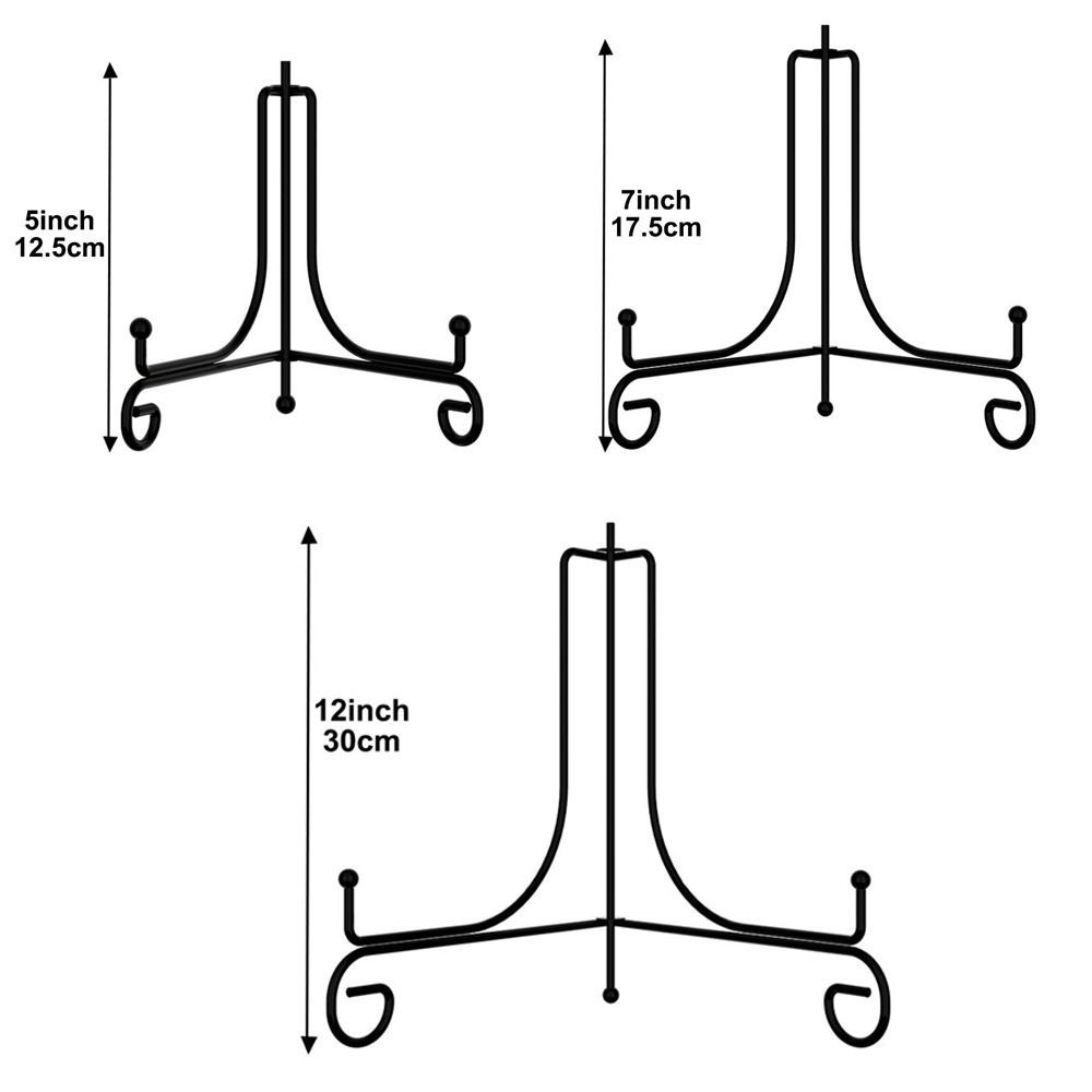Giá đỡ đĩa/sách/ảnh tự nhiên, thủ công, bệt sắt đen