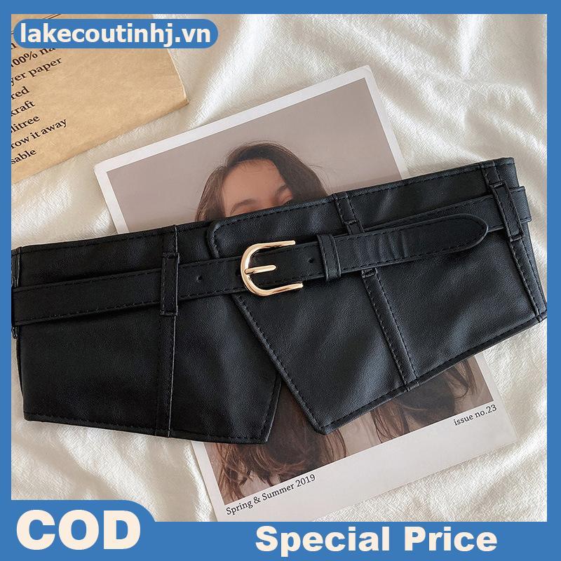 Lu Da Có Thể Tháo Rời Thắt Lưng Thời Trang Pin Khóa Rộng Thắt Lưng Vintage Áo Đầm Thắt Lưng Cho Nữ tinhj