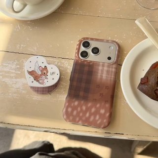 Vỏ cứng Tương thích với iPhone 13 14 14Pro 14ProMax 15 15Pro 15ProMax 16 16Pro 16ProMax 17 17Pro 17ProMax Vỏ nam châm họa tiết hươu lưới